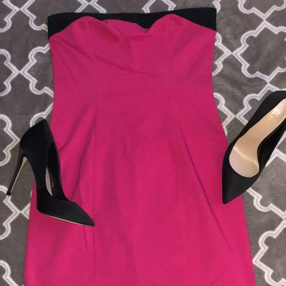 Hot pink bandage dress
